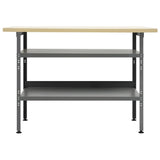 Vidaxl Workbench 120x60x85 cm Stahlgrau