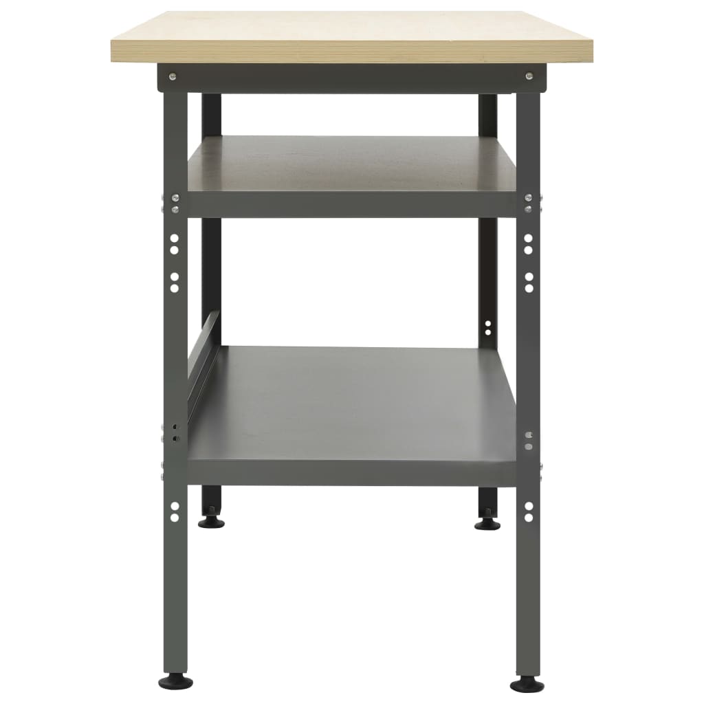 Vidaxl Workbench 120x60x85 cm Stahl Grey