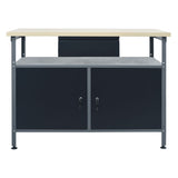 Vidaxl Workbench 120x60x85 cm de acero negro