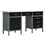 Vidaxl Workbench 160x60x85 cm de acero negro