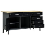 Vidaxl Workbench 160x60x85 cm steel black