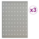 Vidaxl Hakepanel -Wand -montiert 3 Stcs 40x58 cm Stahl