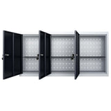 Vidaxl -Werkzeugschrank für das Wandmetallgrau und Schwarz