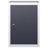 Armoire à outils Vidaxl pour le mur en métal gris et noir