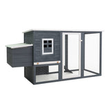 Vidaxl Chicken Coop med nat Loft Wood Grey