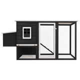 Vidaxl Chicken Coop mit Nacht Loft Holzgrau