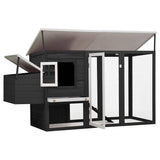 Vidaxl Chicken Coop mit Nacht Loft Holzgrau