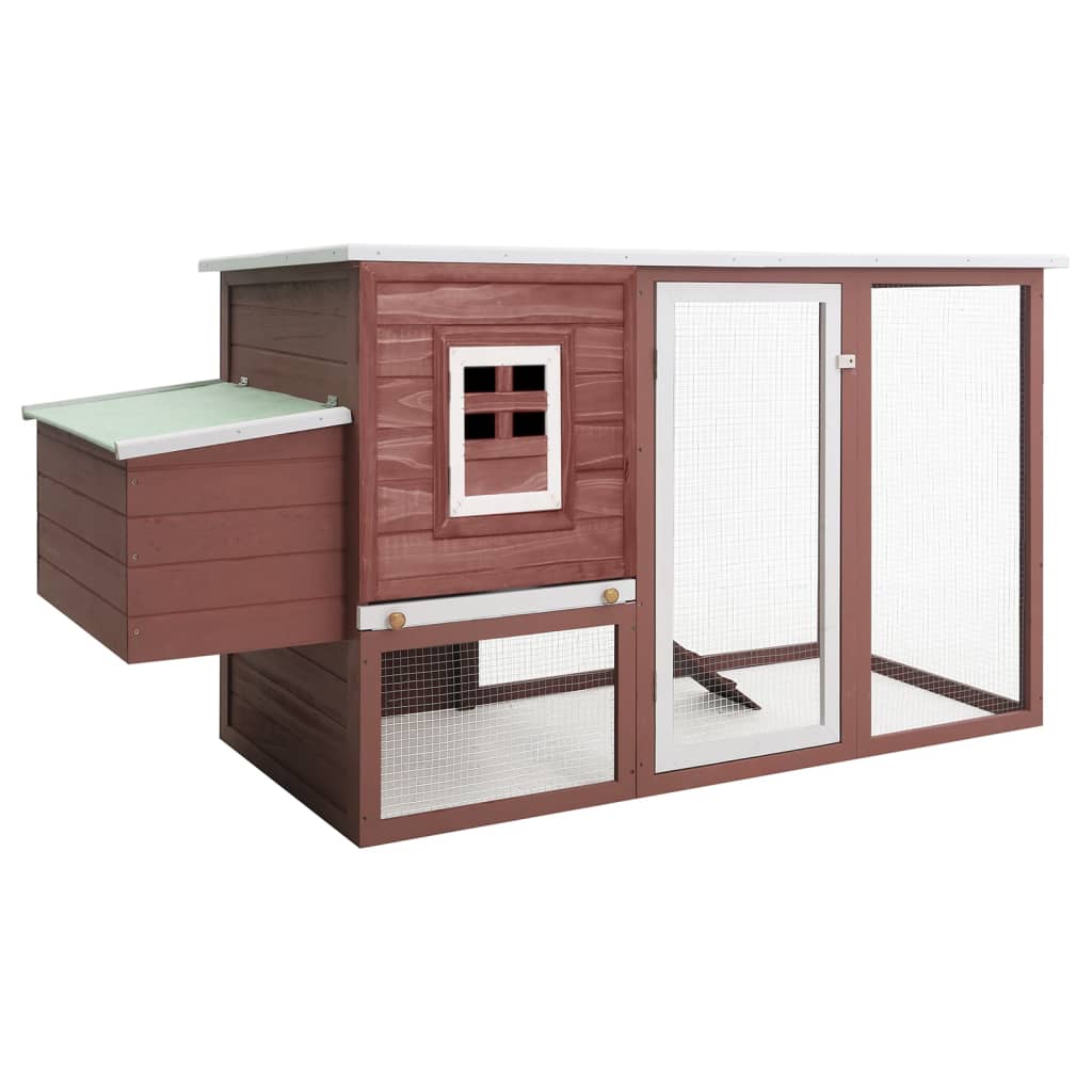 Vidaxl Chicken Coop med Night Loft Wood Brown