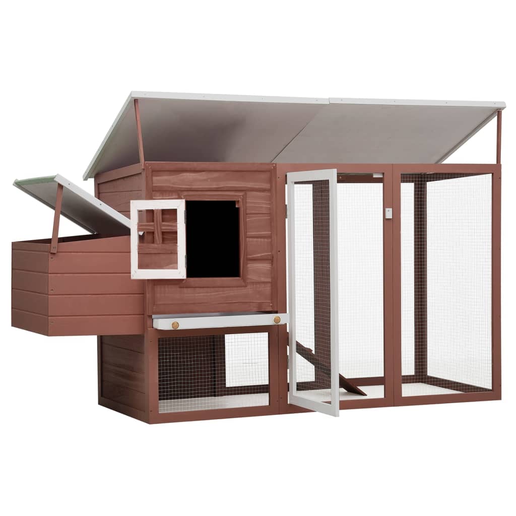 Vidaxl Chicken Coop med Night Loft Wood Brown