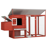 Vidaxl Chicken Coop mit Nacht Loft Rotrot