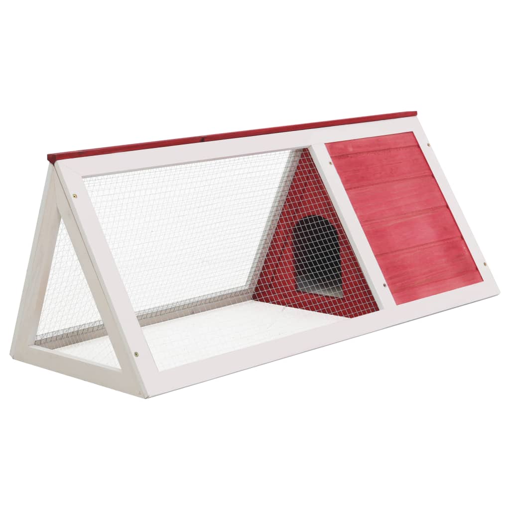 Vidaxl lapin loft bois rouge