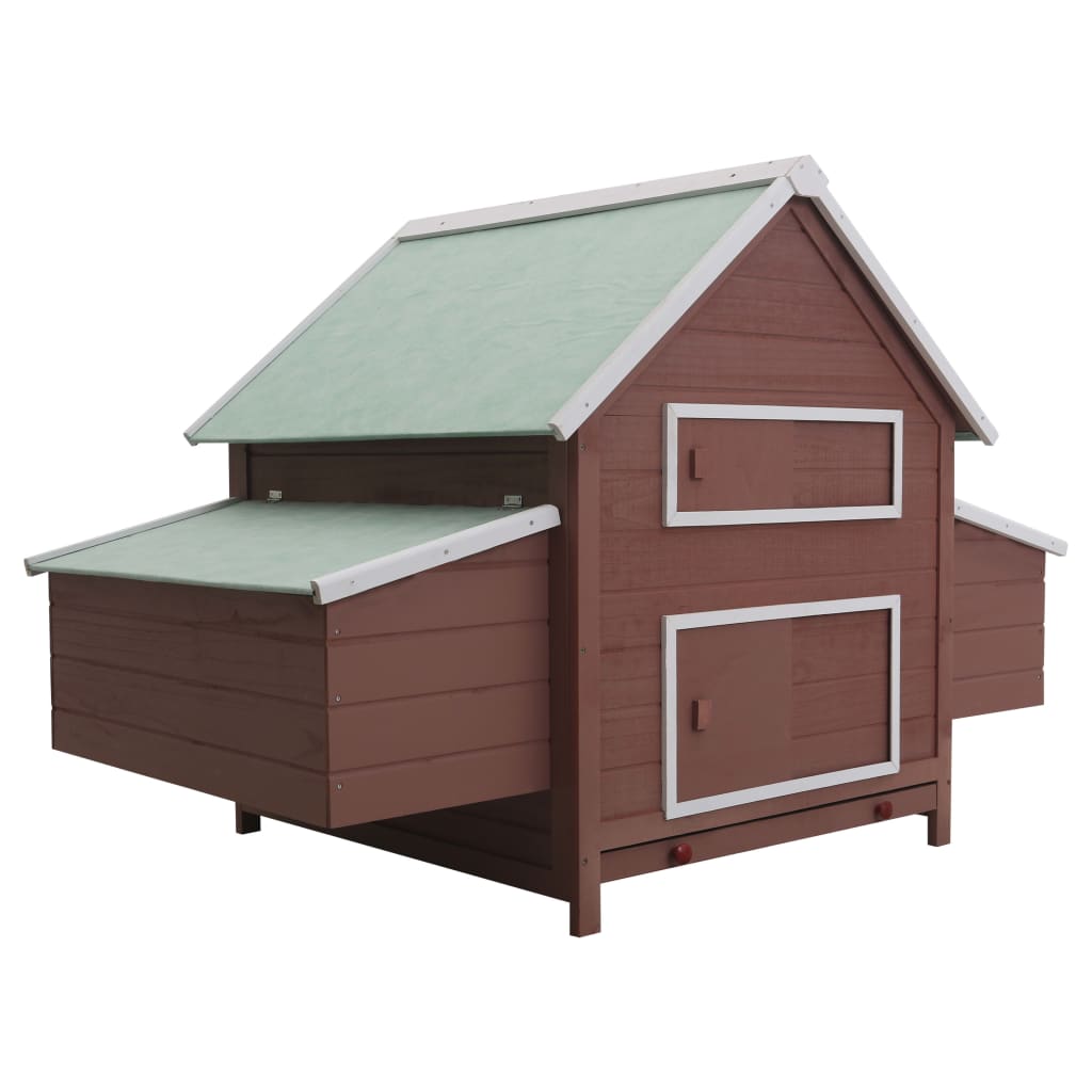 Vidaxl Chicken Coop 157x97x110 cm Holzbraun