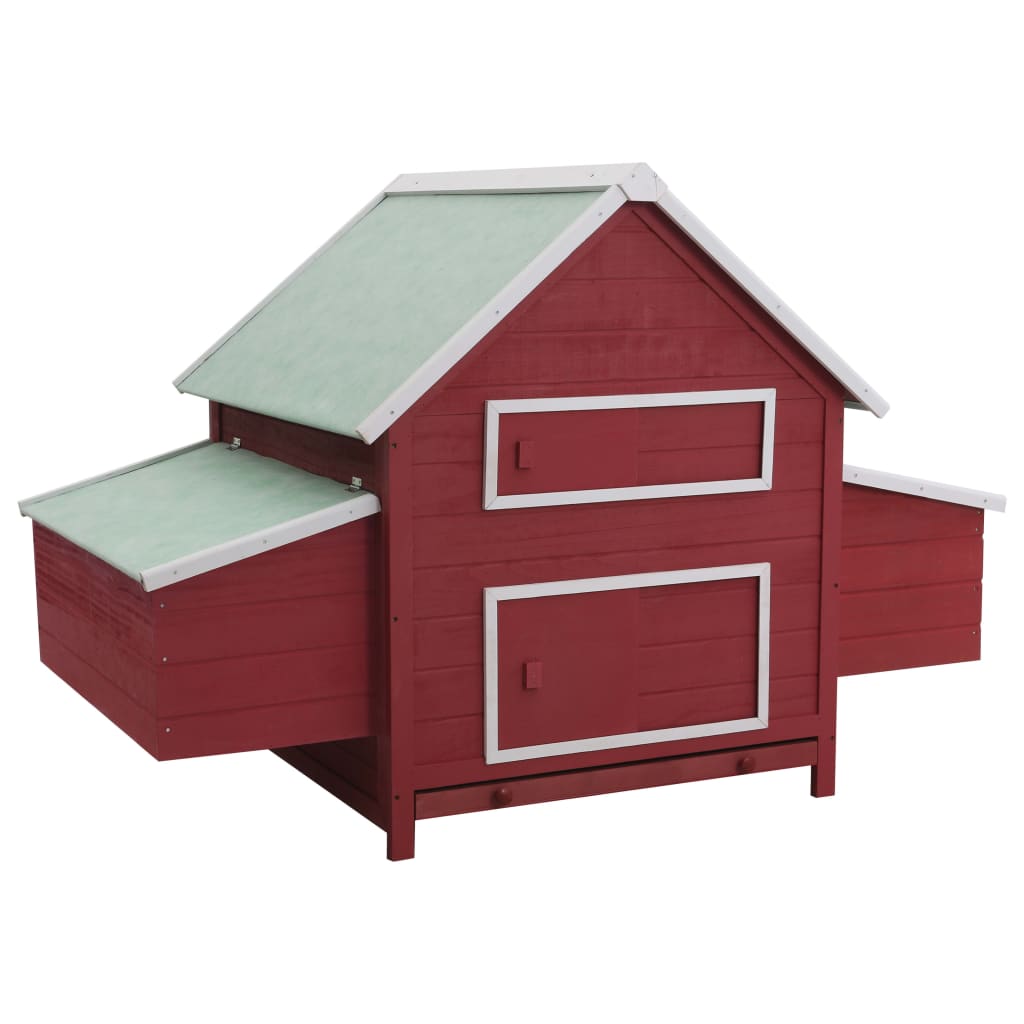 Vidaxl Poulet Coop 157x97x110 cm Holz rout