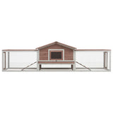 VIDAXL -Kaninchenhütte 310x70x87 cm Festkiefer und Mokka