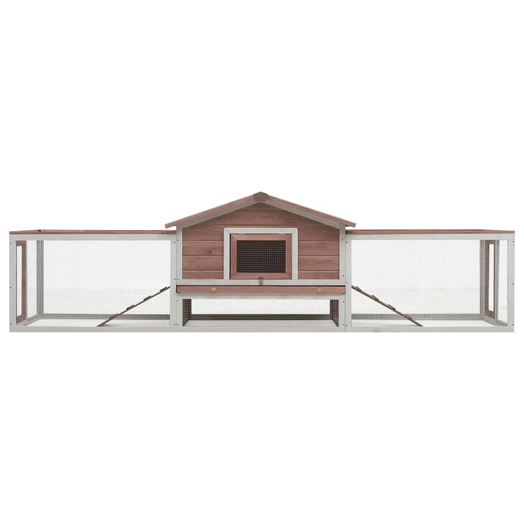 Vidaxl Rabbit Hutch 310x70x87 cm Trdni borov borove pangs mocha