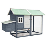 Vidaxl Chicken Coop 170x81x110 cm Solid fyrretræ Pine Wood Grey