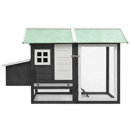 Vidaxl Chicken Coop 170x81x110 cm Festkiefer und Pinewood Grau