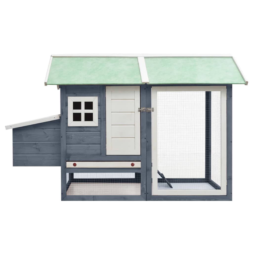 Vidaxl Poulet Coop 170x81x110 cm falen Pinien Pine Pine Grey