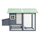 Vidaxl Chicken Coop 170x81x110 cm Solid fyrretræ Pine Wood Grey