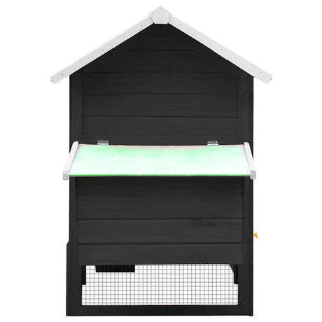 Vidaxl Chicken Coop 170x81x110 cm Festkiefer und Pinewood Grau