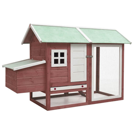 Vidaxl Chicken Coop 170x81x110 cm Festkiefer und Pine Mokka