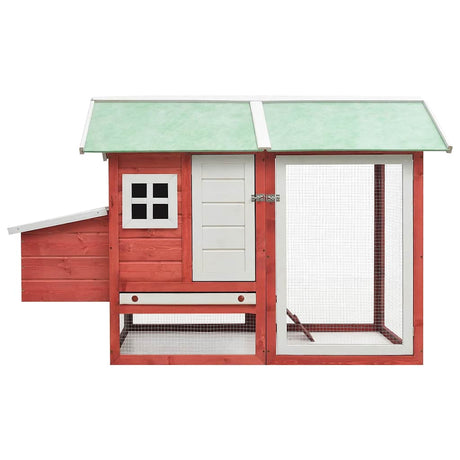 Vidaxl Chicken Coop 170x81x110 cm Festkiefer und Kiefernholzrot