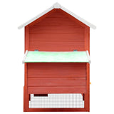 Vidaxl Chicken Coop 170x81x110 cm Festkiefer und Kiefernholzrot
