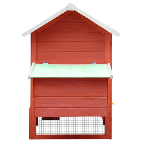 Vidaxl Chicken Coop 170x81x110 cm Festkiefer und Kiefernholzrot