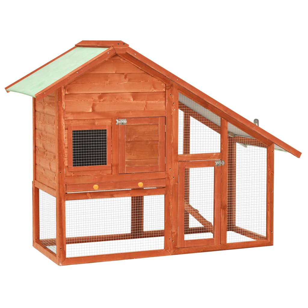 Vidaxl Rabbit Hutch 140x63x120 cm Trden Pinewood