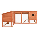 Vidaxl Rabbit Hutch para el exterior con Ren Solid Vurenhout Brown