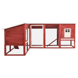 Vidaxl Rabbit Hutch para el exterior con Ren Solid Vurenhout Rojo y Blanco