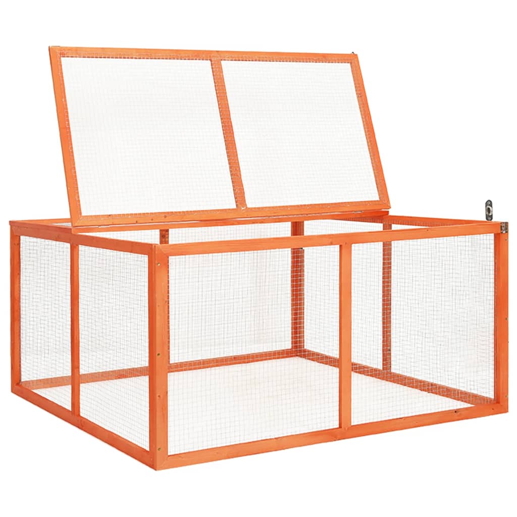 Vidaxl Rabbit Hutch 124x120x60 cm de pino sólido