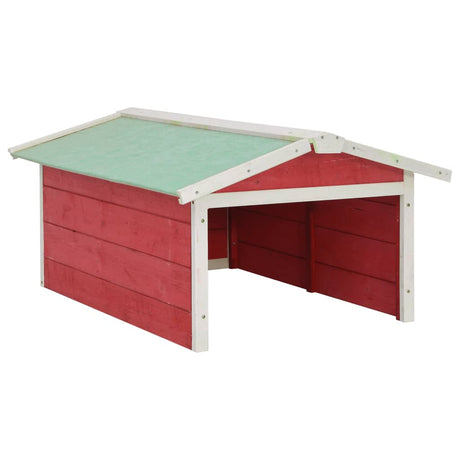Vidaxx-Überdachung für Rasenmäher 72x87x50 cm Kiefernholz rot und weiß