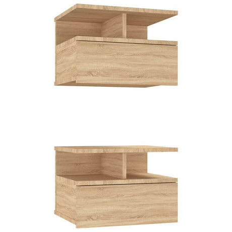 Vidaxl nachtkastjes 2 st 40x31x27 cm bewerkt hout sonoma eikenkleurig