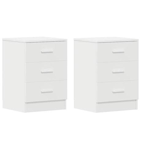 Vidaxl nachtkastjes 2 st 38x35x56 cm bewerkt hout wit