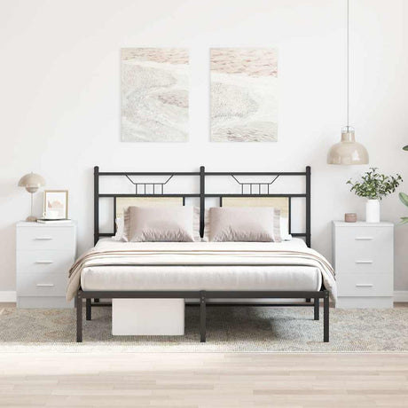 Vidaxl nachtkastjes 2 st 38x35x56 cm bewerkt hout wit