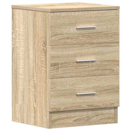 Vidaxl nachtkastje 38x35x56 cm bewerkt hout sonoma eikenkleurig