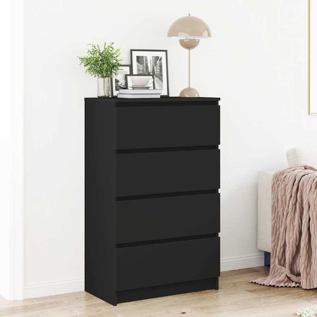 Vidaxl dressoir 60x35x98,5 cm bewerkt hout zwart