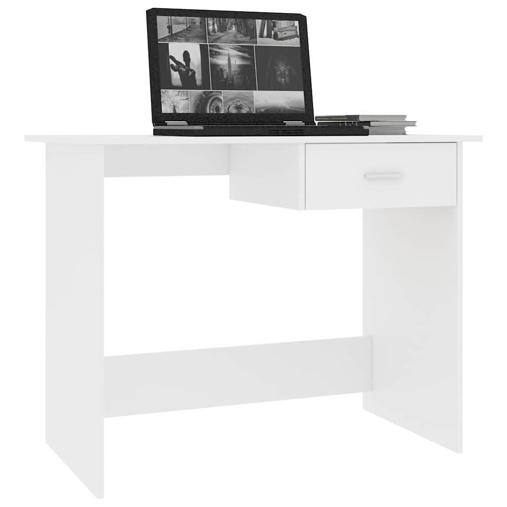 Vidaxl bureau 100x50x76 cm bewerkt hout wit
