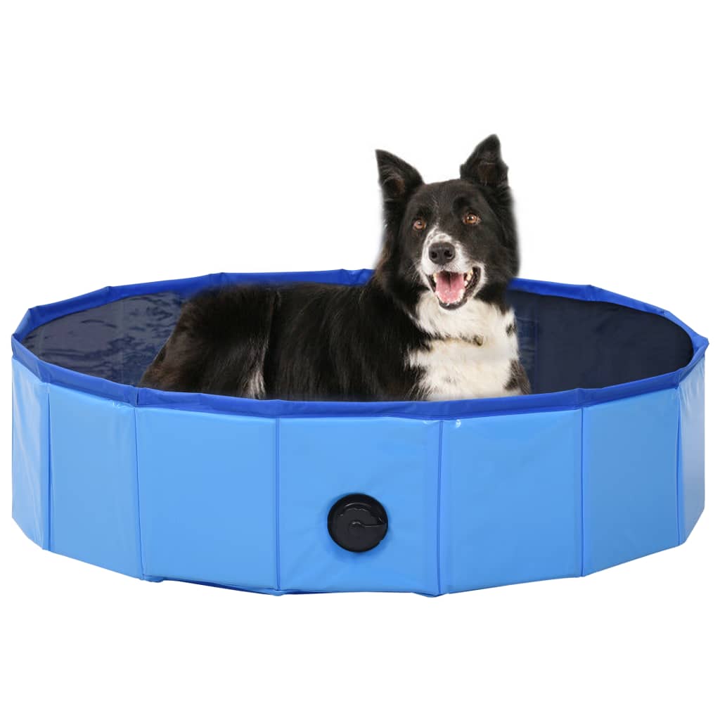 Vidaxl Dog Natwmwing Pool Plegable 80x20 cm PVC Azul