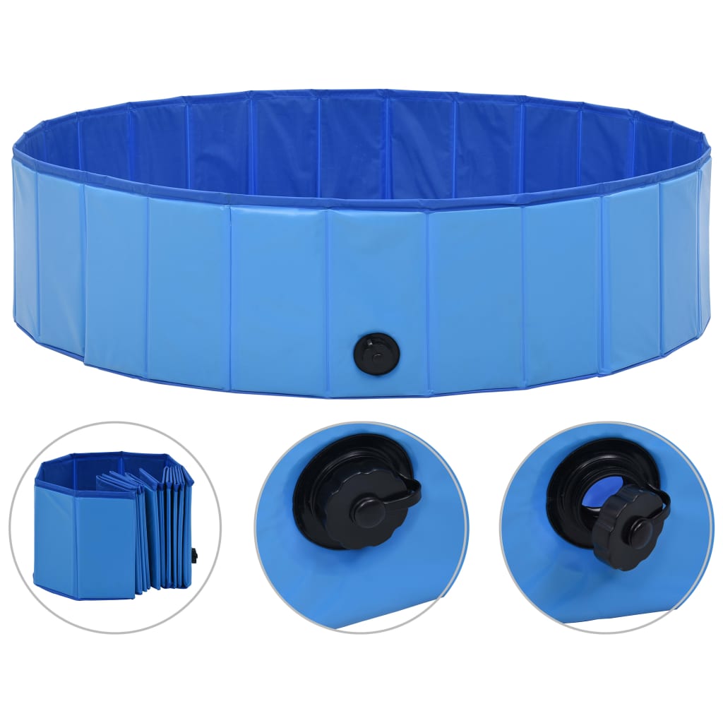 Vidaxl Dog swimming pool Collapsible 120x30 cm PVC Blue