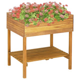 VIDAXL -Pflanzer erhöht 78,5 x 58,5 x 78,5 cm Festes Akazienholz