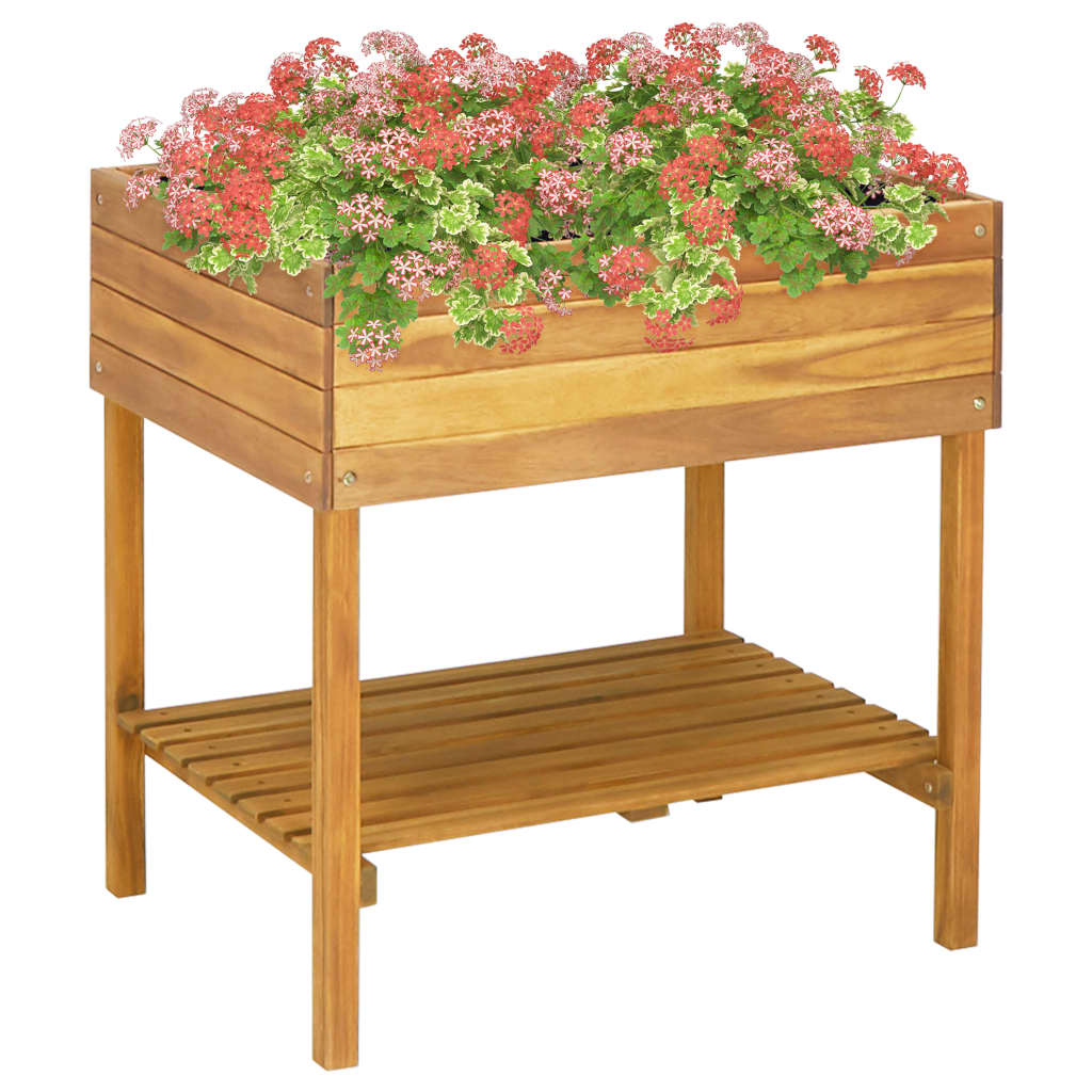 VidaXL Planter raised 78.5x58.5x78.5 cm solid acacia wood