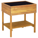 VIDAXL -Pflanzer erhöht 78,5 x 58,5 x 78,5 cm Festes Akazienholz