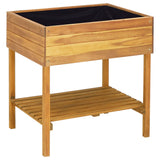 Vidaxl planter hævet 78,5x58,5x78,5 cm fast acacia træ