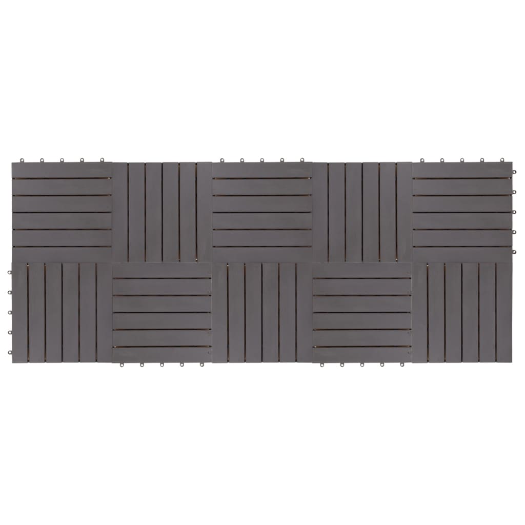 Vidaxl Terrace tiles 10 pcs 30x30 cm Solid Acaciahout Graywash