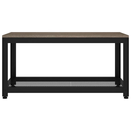 Vidaxl salontafel 90x45x45 cm mdf en ijzer grijs en zwart