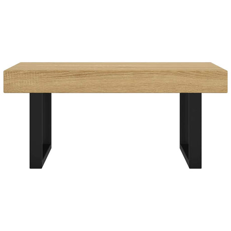 Vidaxl salontafel 90x45x40 cm mdf en ijzer lichtbruin en zwart