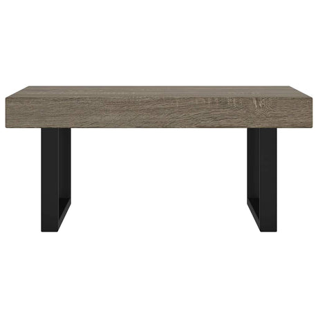 Vidaxl salontafel 90x45x40 cm mdf en ijzer grijs en zwart