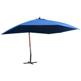 Vidaxl Floating parasol with wooden pole 400x300 cm blue